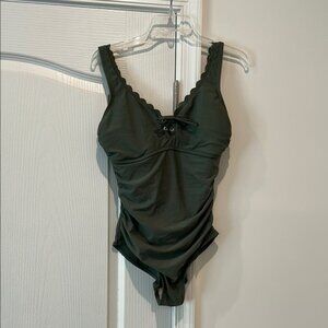 Merona Olive Green One Piece Swimsuit